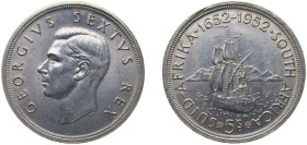 South Africa Union 1952 5 Shillings - George VI (Cape Town Anniversary) Silver (.500) (1698000) 28.34g UNC KM 41 Hern S317