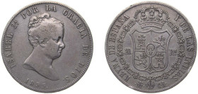 Spain Kingdom 1835 M CR 20 Reales - Isabel II Silver (.903) Madrid Mint 26.69g VF KM 576