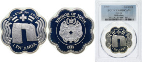 Tonga 1999 1 Pa'anga - Taufa'ahau Tupou IV (Millennium) Silver (.925) (10000) 31.11g PCGS PR69 Top Pop KM 176 Schön 184