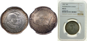 United States Federal republic 1952 ½ Dollar (Washington-Carver) Silver (.900) Philadelphia Mint (1106292) 12.5g NGC MS 63 KM 200