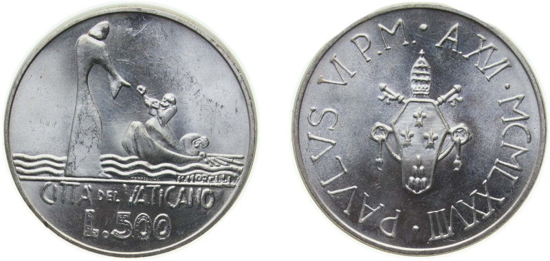 Vatican City City State 1978//XVI 500 Lire - Paul VI Silver (.835) Rome Mint (14...