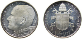 Vatican City City State 1979//I IPZS 500 Lire - John Paul II Silver (.835) Rome Mint (170000) 11g BU KM 148