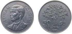 Vietnam South Vietnam Republic 1960 50 Su - Ngô Đình Diệm Aluminium-magnesium (96.5% Aluminium, 3.5% Magnesium) Royal Mint (Tower Hill) (10000000) 3.6...
