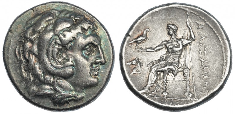 MACEDONIA. Alejandro III. Corinto. Tetradracma (336-323 a.C.). A/ Cabeza de Hera...
