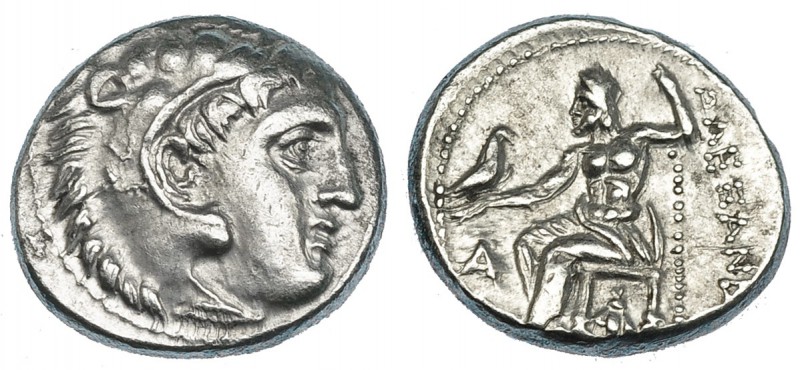 MACEDONIA. Alejandro III. Sardes. Dracma (323-319 a.C.). R/ Marcas: A a la izq. ...