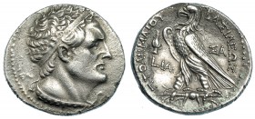 CHIPRE. Ptolomeo V. Tetradracma (204-180 a.C.). A/ Busto diademado a der. R/ Águila a izq. sobre haz de rayos; SA en el campo. Svoronos-1338. Cop-no. ...