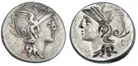 CLAUDIA. Denario, incuso. Roma (110-109 a.C.). FFC-564 vte. SB-2 vte. MBC.