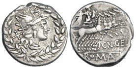 GELLIA. Denario. Roma (138 a.C.). FFC-740. SB-1. MBC.