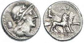 VOLTEIA. Denario. Roma (78 a.C.). A/ Símbolo. FFC-1232. SB-4. MBC.