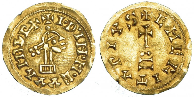 WAMBA. Tremissis. Emerita. CNV-480.1, mismo ejemplar. MBC+. Rara. Ex Vico III 20...