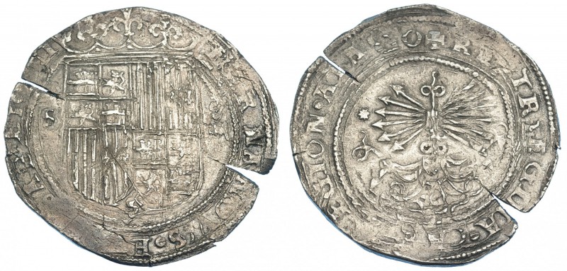 4 reales. Sevilla. * en el rev. CA-212. Dos grietas. MBC+.