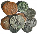 12 cobres de Segovia: blancas (6), 2 maravedís (2) y 4 maravedís (4). Felipe II y Felipe III. Calidad media BC+.
