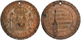 Medalla de proclamación. 1790. Orizaba. AE 34,5 mm. H-176 vte. R.B.O. Agujero. EBC-. Escasa.