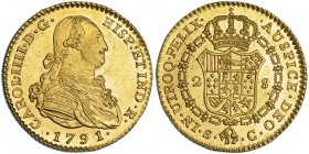 2 escudos. 1791. Sevilla. C. VI-1153. SC. Escasa.