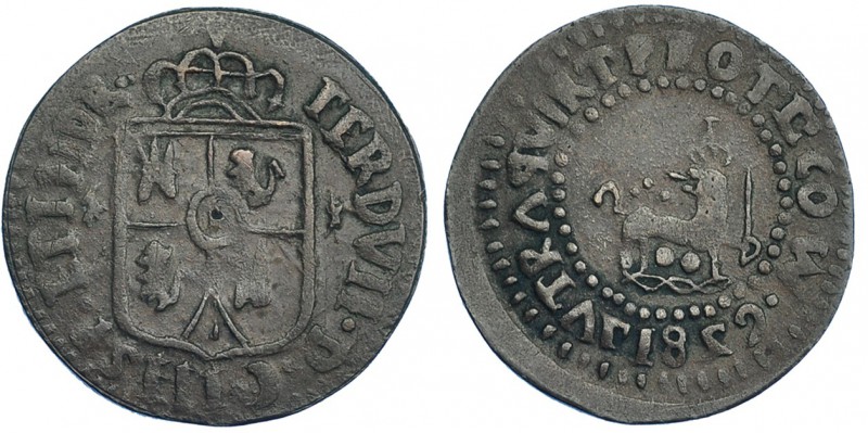 1/4 de real. 1829, 2 retrógrado. Manila. VI-58 vte. MBC-.