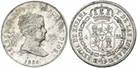 4 reales. 1836. Madrid. CR. VI-378. Rayitas. Pátina irregular. EBC-/EBC.