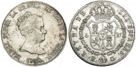 4 reales. 1838. Madrid. CL. VI-380. Pátina irregular. EBC.