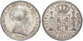 10 reales. 1854. Madrid. VI-453. R.B.O. EBC.
