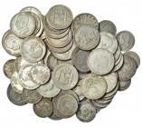 71 monedas: peseta (53) y 50 céntimos (21). 1869-1926. Gobierno Provisional (9), Alfonso XII (17 y 9 de 50 centavos), Alfonso XIII (27 y 12 de 50 cént...