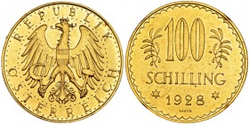 AUSTRIA. 100 schilling. 1928. KM-2842. EBC.