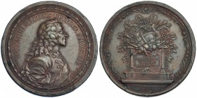 FRANCIA. Medalla conmemorativa del nacimiento de Voltaire (1664). 1770. AE 59 mm. Grabador: Waechter. MBC+.