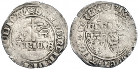 FRANCIA. Enrique VI (1422-1453). Blanca de los escudos. MBC-.