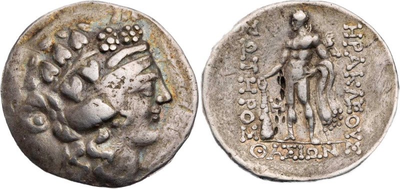 OSTKELTEN TYP INSEL THASOS
 AR-Tetradrachme 148-90/80 v. Chr. Vs.: Kopf des Dio...