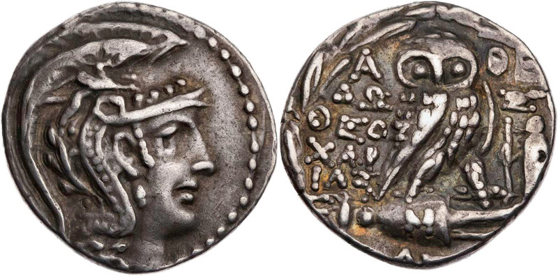 ATTIKA ATHEN
 AR-Tetradrachme Juni/Juli (Skirophorion) 99 v. Chr. Dositheos, Ch...