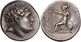 MYSIEN PERGAMON, KÖNIGREICH
Attalos I., 241-197 v. Chr. AR-Tetradrachme 241-235 v. Chr. Vs.: Kopf des Philetairos mit Lorbeerkranz n. r., Rs.: Athena...