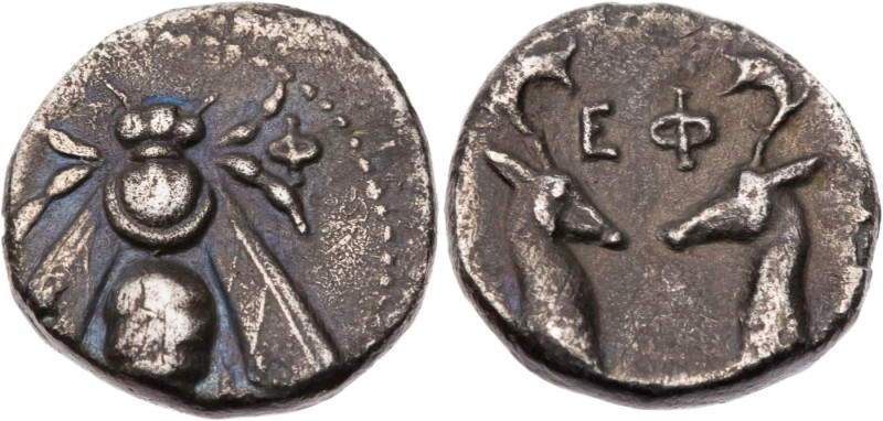 IONIEN EPHESOS
 AR-Diobol 390-325 v. Chr. Vs.: Biene, Rs.: zwei Hirschköpfe ein...