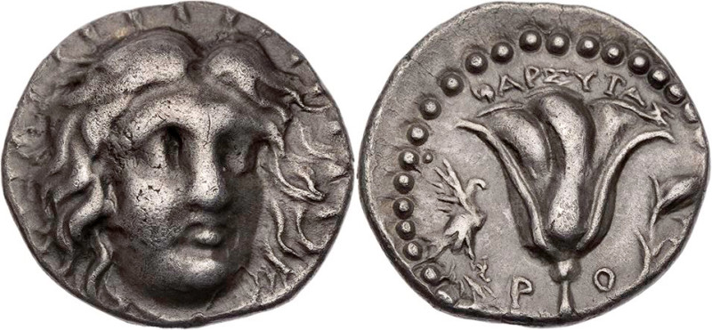 KARISCHE INSELN RHODOS
Rhodos AR-Didrachme 229-205 v. Chr., Magistrat Tharsytas...