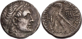 ÄGYPTEN, KÖNIGREICH DER PTOLEMÄER
Kleopatra VII. Philopator, 50-31 v. Chr. AR-Tetradrachme 43/42 v. Chr. (= Jahr 10) Alexandria Vs.: Kopf des Ptolema...