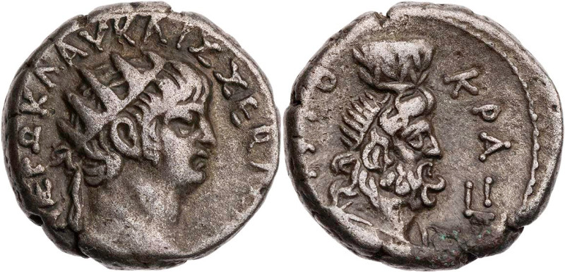 ÄGYPTEN ALEXANDRIA
Nero, 54-68 n. Chr. BI-Tetradrachme 63/64 n. Chr. (= Jahr 10...