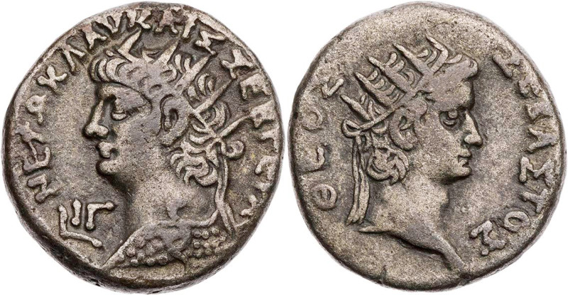 ÄGYPTEN ALEXANDRIA
Nero, 54-68 n. Chr. BI-Tetradrachme 66/67 n. Chr. (= Jahr 13...