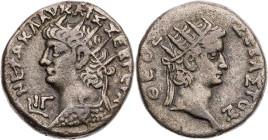 ÄGYPTEN ALEXANDRIA
Nero, 54-68 n. Chr. BI-Tetradrachme 66/67 n. Chr. (= Jahr 13) Vs.: Büste mit Ägis und Strahlenkrone n. l., links im Feld Jahresang...