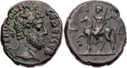 ÄGYPTEN ALEXANDRIA
Commodus, 177-192 n. Chr. BI-Tetradrachme 189/190 n. Chr. (= Jahr 30) Vs.: Kopf mit Lorbeerkranz n. r., Rs.: Kaiser reitet in Rüst...