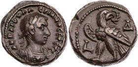 ÄGYPTEN ALEXANDRIA
Valerianus I., 253-260 n. Chr. BI-Tetradrachme 256/257 n. Chr. (= Jahr 4) Vs.: gepanzerte Büste mit Lorbeerkranz n. r., Rs.: Adler...