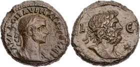 ÄGYPTEN ALEXANDRIA
Aurelianus, 270-275 n. Chr. AE-Tetradrachme 273/274 n. Chr. (= Jahr 5) Vs.: gepanzerte Büste mit Lorbeerkranz n. r., Rs.: Büste de...