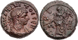 ÄGYPTEN ALEXANDRIA
Tacitus, 275-276 n. Chr. AE-Tetradrachme 275/276 n. Chr. (= Jahr 1) Vs.: gepanzerte und drapierte Büste mit Lorbeerkranz n. r., Rs...