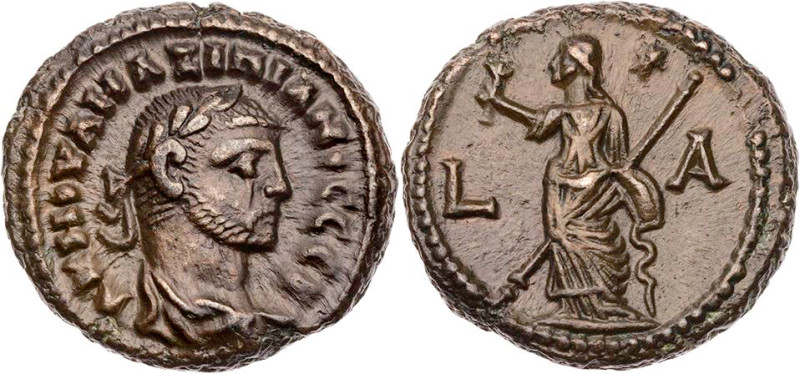 ÄGYPTEN ALEXANDRIA
Maximianus I. Herculius, 1. Regierung, 286-305 n. Chr. AE-Te...
