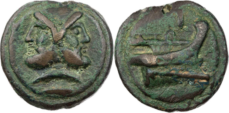 RÖMISCHE REPUBLIK
Anonym, 225-217 v. Chr. As (Aes grave) Rom Vs.: bärtiger Ianu...