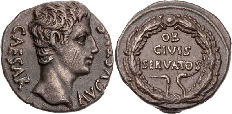 RÖMISCHE KAISERZEIT
Augustus, 27 v.-14 n. Chr. AR-Denar 19 v. Chr. Colonia Patr...