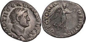 RÖMISCHE KAISERZEIT
Otho, 69 n. Chr. AR-Denar 69 n. Chr. Rom Vs.: IMP M OTHO CAESAR AVG TR P, Kopf n. r., Rs.: VICTORIA OTHONIS, Victoria schreitet m...