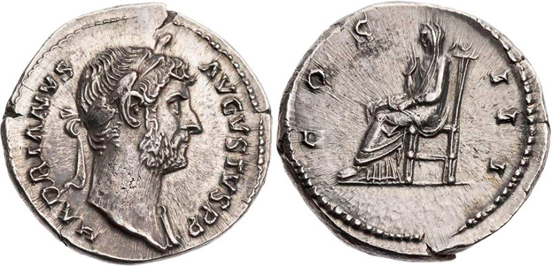 RÖMISCHE KAISERZEIT
Hadrianus, 117-138 n. Chr. AR-Denar 128-129 n. Chr. Rom Vs....
