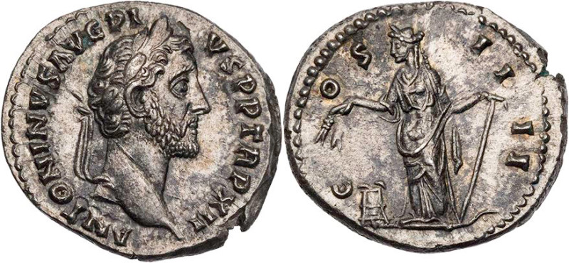 RÖMISCHE KAISERZEIT
Antoninus Pius, 138-161 n. Chr. AR-Denar 148/149 n. Chr. Ro...