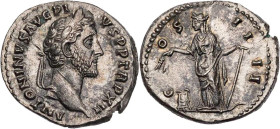 RÖMISCHE KAISERZEIT
Antoninus Pius, 138-161 n. Chr. AR-Denar 148/149 n. Chr. Rom Vs.: ANTONINVS AVG PI-VS P P TR P XII, Kopf mit Lorbeerkranz n. r., ...