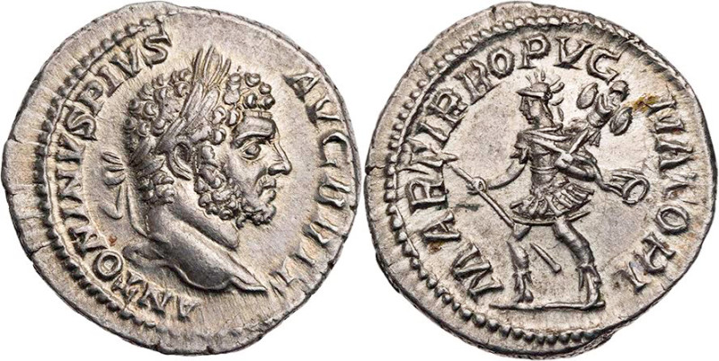 RÖMISCHE KAISERZEIT
Caracalla, 198-217 n. Chr. AR-Denar 212-213 n. Chr. Rom Vs....