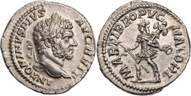 RÖMISCHE KAISERZEIT
Caracalla, 198-217 n. Chr. AR-Denar 212-213 n. Chr. Rom Vs.: ANTONINVS PIVS AVG BRIT, Kopf mit Lorbeerkranz n. r., Rs.: MARTI PRO...