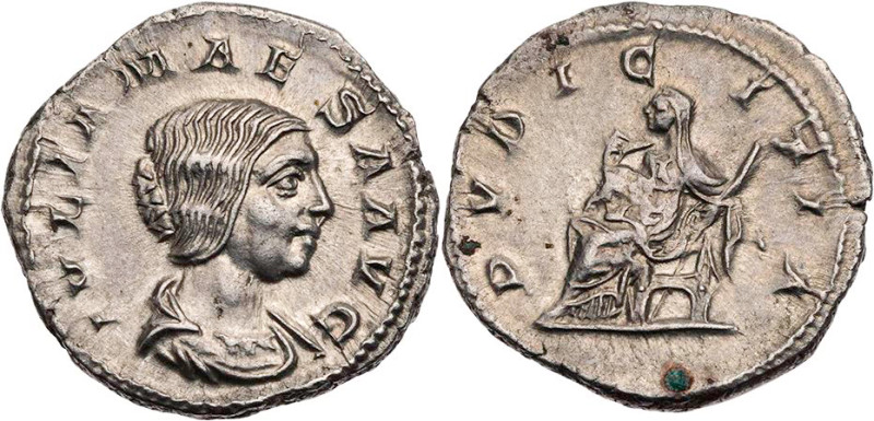 RÖMISCHE KAISERZEIT
Iulia Maesa, Großmutter des Elagabal, 218-222 n. Chr. AR-De...
