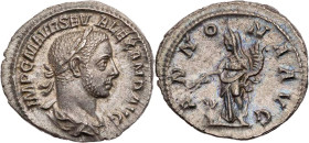 RÖMISCHE KAISERZEIT
Severus Alexander, 222-235 n. Chr. AR-Denar 226 n. Chr. Rom Vs.: IMP C M AVR SEV ALEXAND AVG, drapierte Büste mit Lorbeerkranz n....